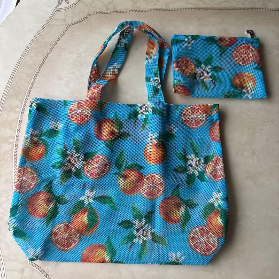 未使用　フェイラー　ネロリ　メッシュバッグ ＆　メッシュポーチ　オレンジ