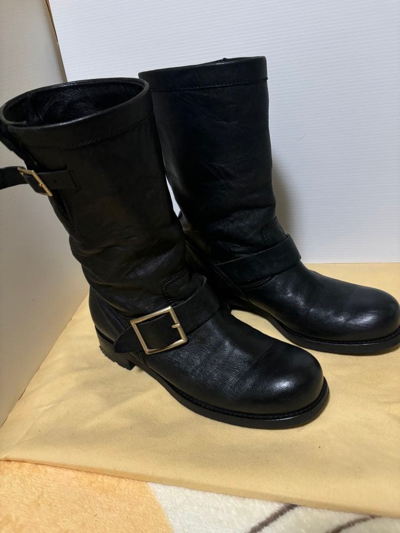 ★ JIMMY CHOO エンジニアブーツ 23.5 ブラック