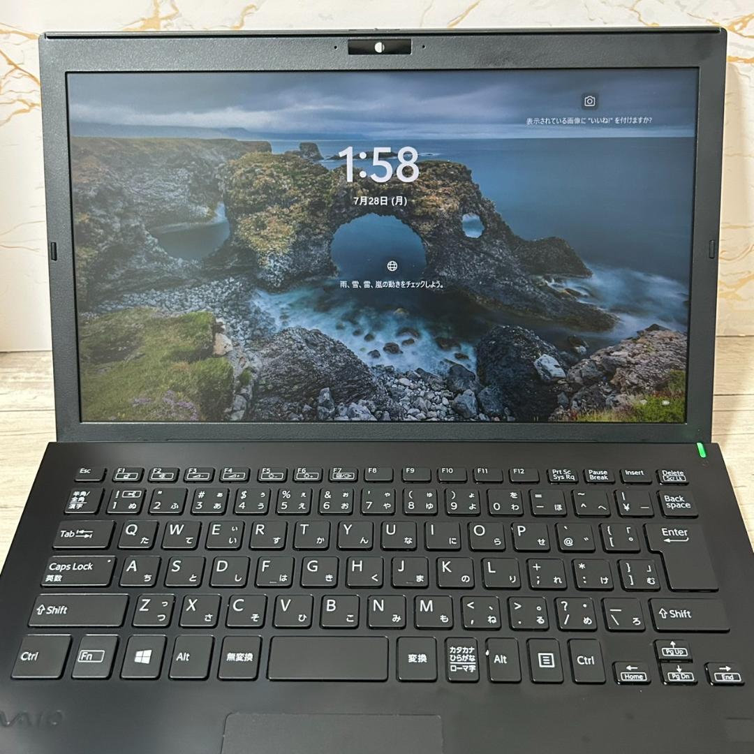 VAIO/SONY/カメラSSD/Windows11/黒/ノートパソコン/8GB