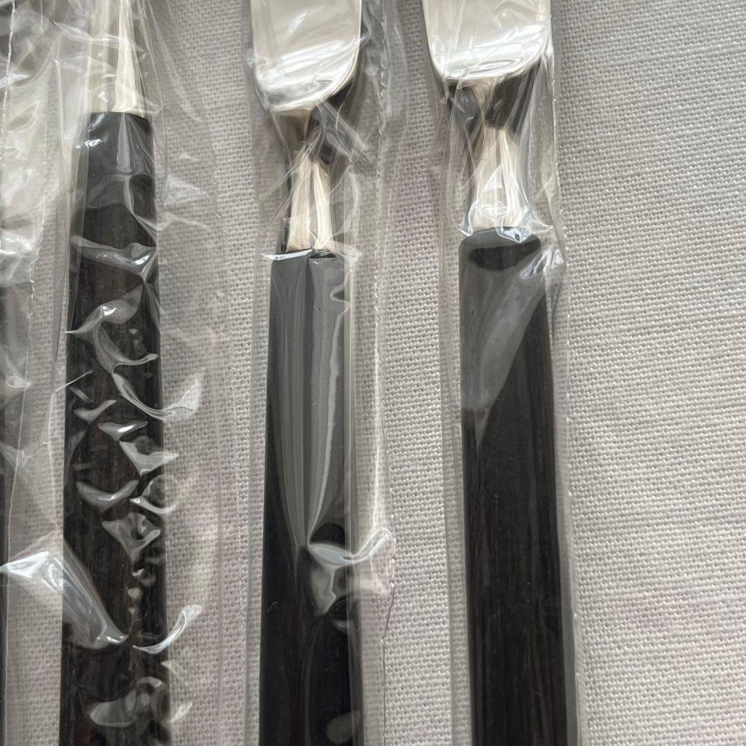 ●未使用品 ジェームズ川田 モールド•パッカーウッド ディナーカトラリー