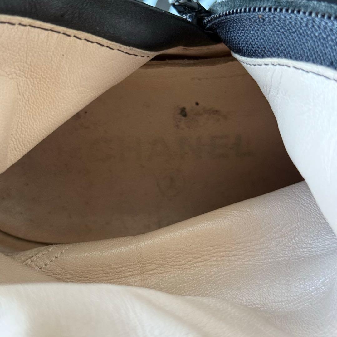 シャネル ロングブーツ ブラック ココマーク レザー 36 23cm