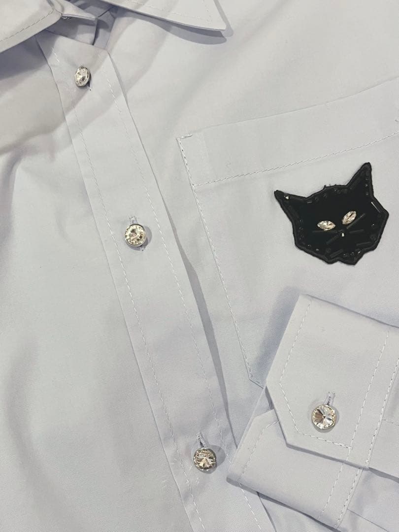 新品　MIUMIU 猫　ワイシャツ　ブラウス