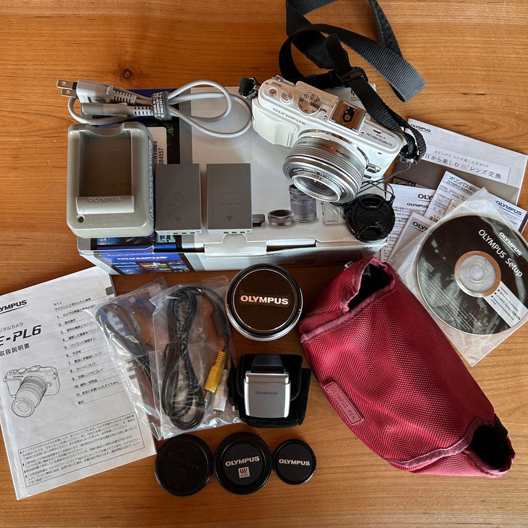 【動作確認済み】OLYMPUS PEN Lite E-PL6 本体と付属品