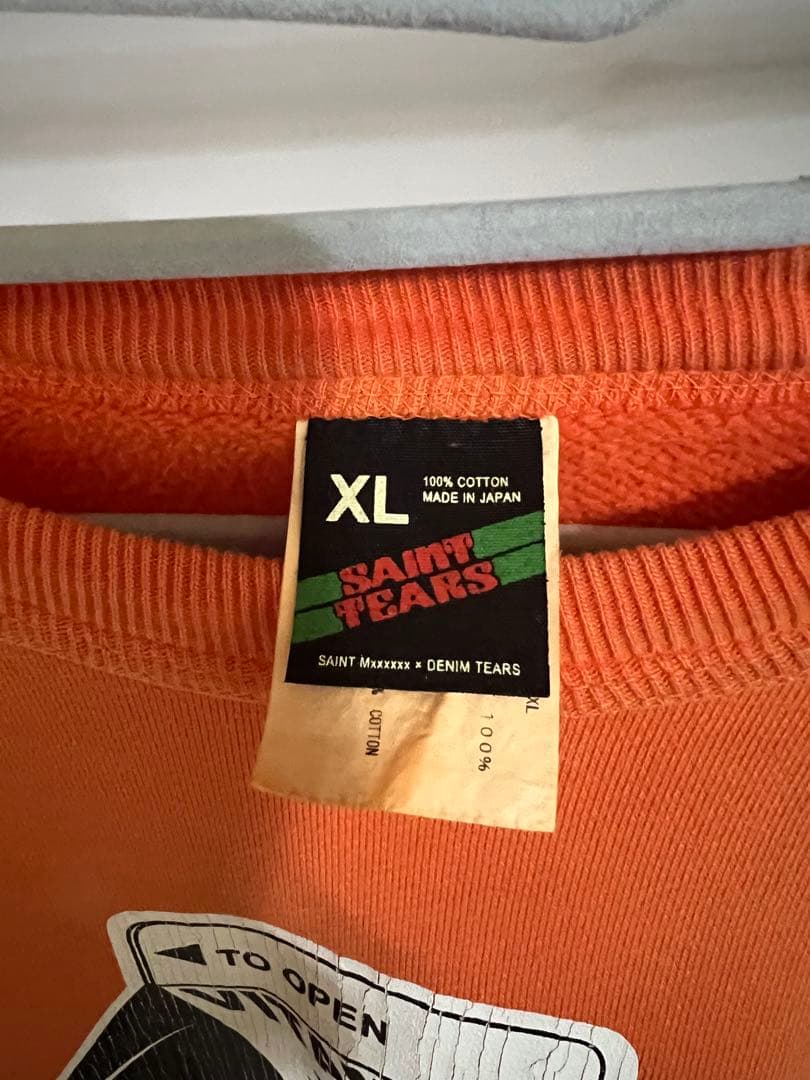 SAINT TEARS オレンジ スウェット XL