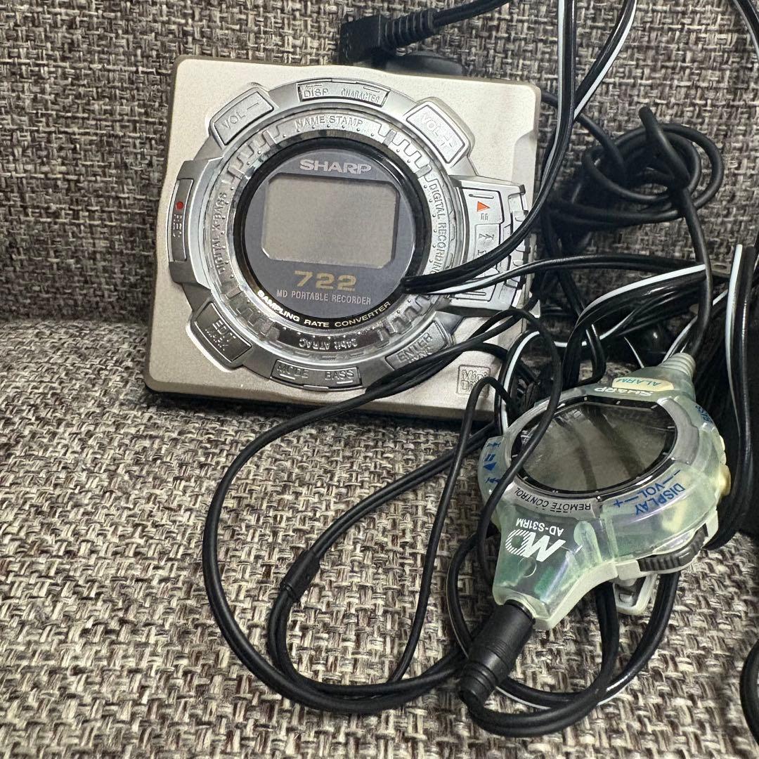 ポータブルMDプレーヤー　シャープ　MD-MS722-S