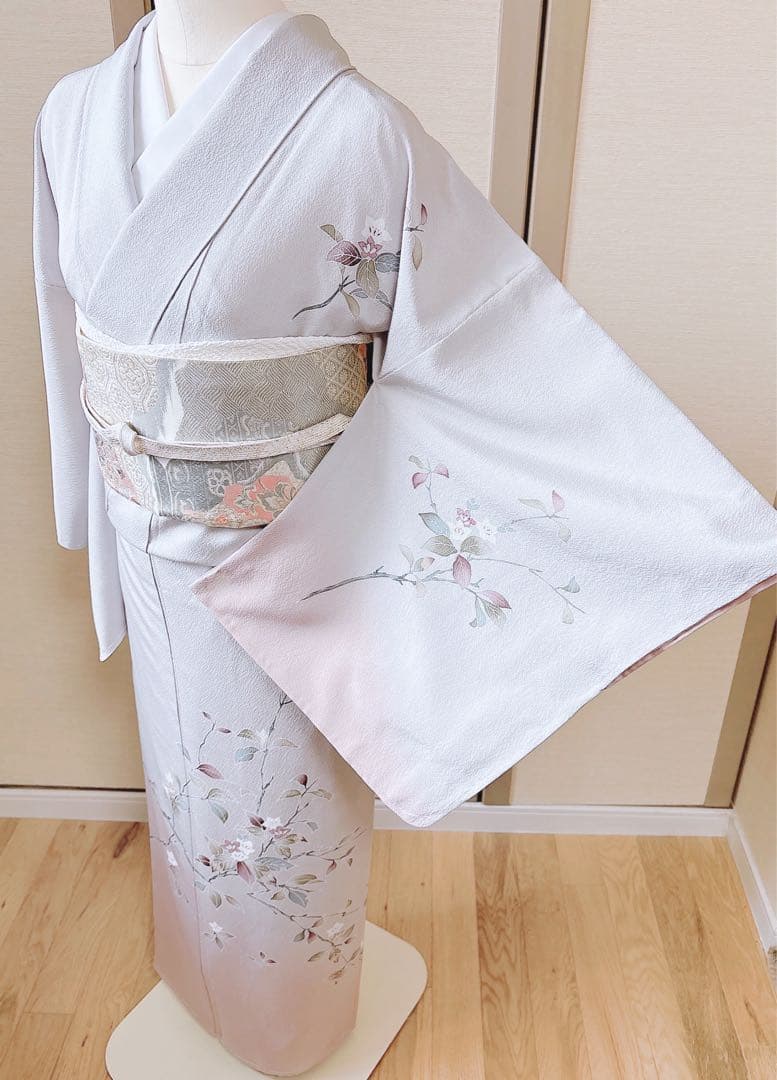 美品　訪問着　フルセット　裄66 友禅 卒業式　入学式　結婚式　M S 袋帯