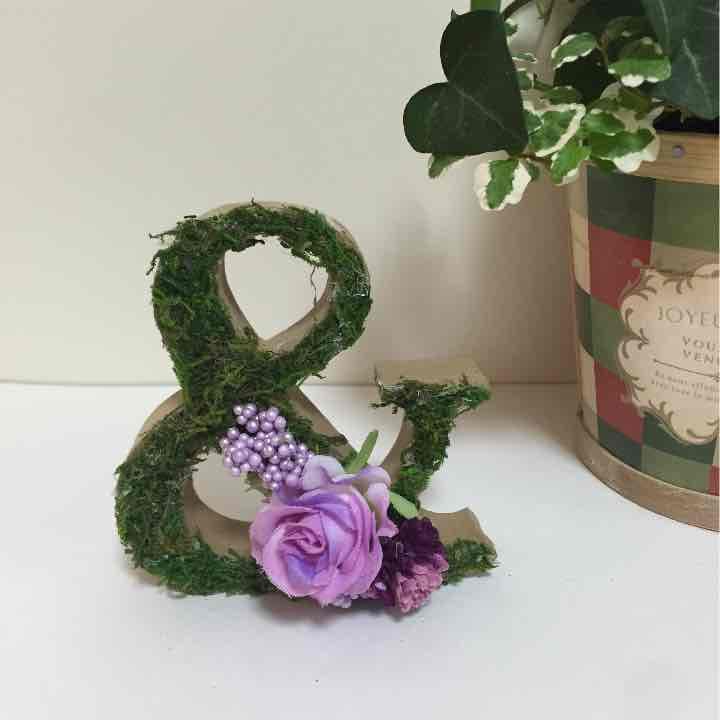イニシャルフラワー〔3つセット〕オブジェ♡ウェディング   ハンドメイド