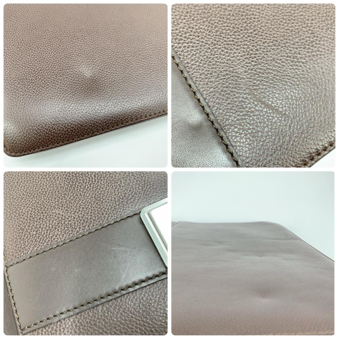 ダンヒル 鍵付き ハンド トート ビジネスバッグ ブリーフケース 本革 茶