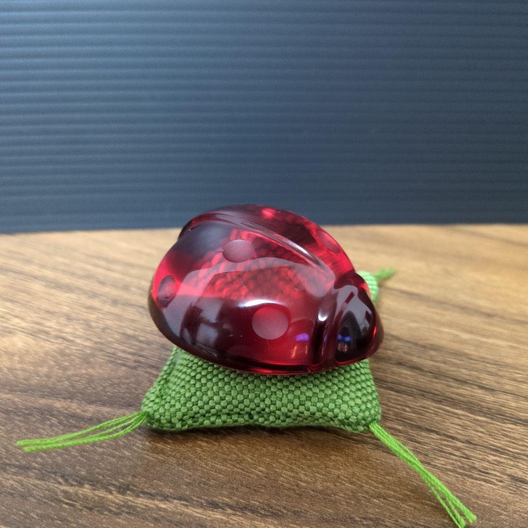 Baccarat バカラ てんとう虫 クリスタル　レッド