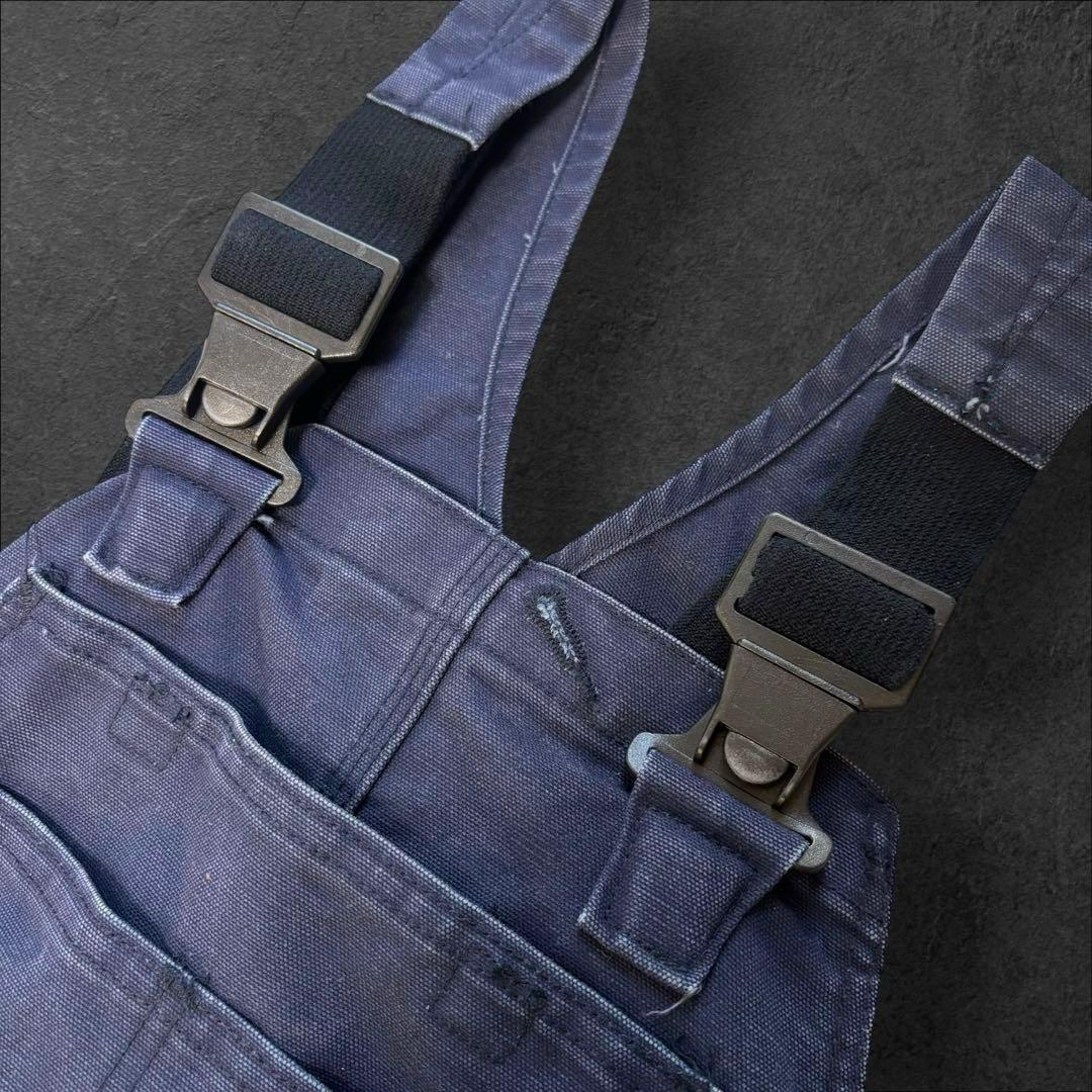 希少！ Carhartt キルティング オーバーオール 紺 【防寒・難燃仕様】