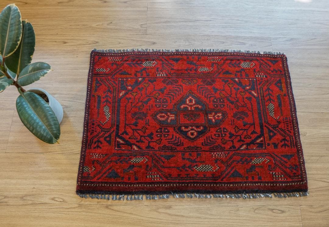 70×50cm ペルシャ バルーチ絨毯 トライバルラグ ヴィンテージラグ