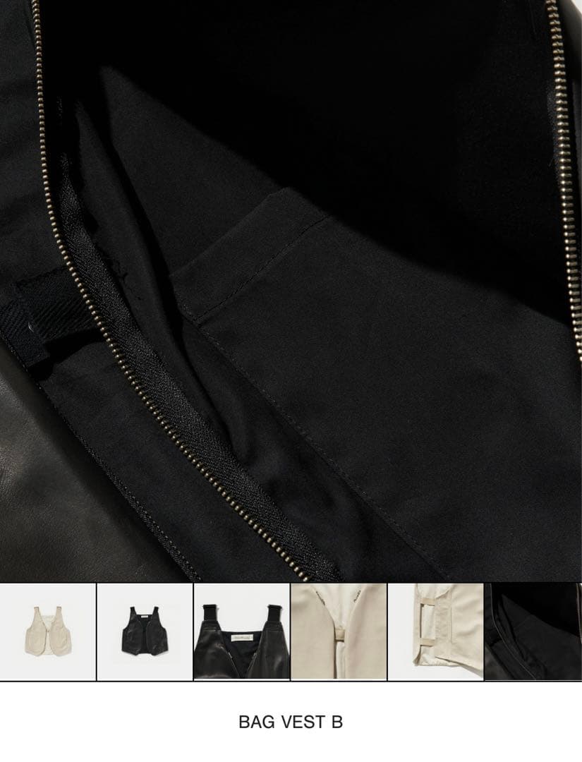 24AW POLYPLOID BAG VEST レザー　新品　定価以下