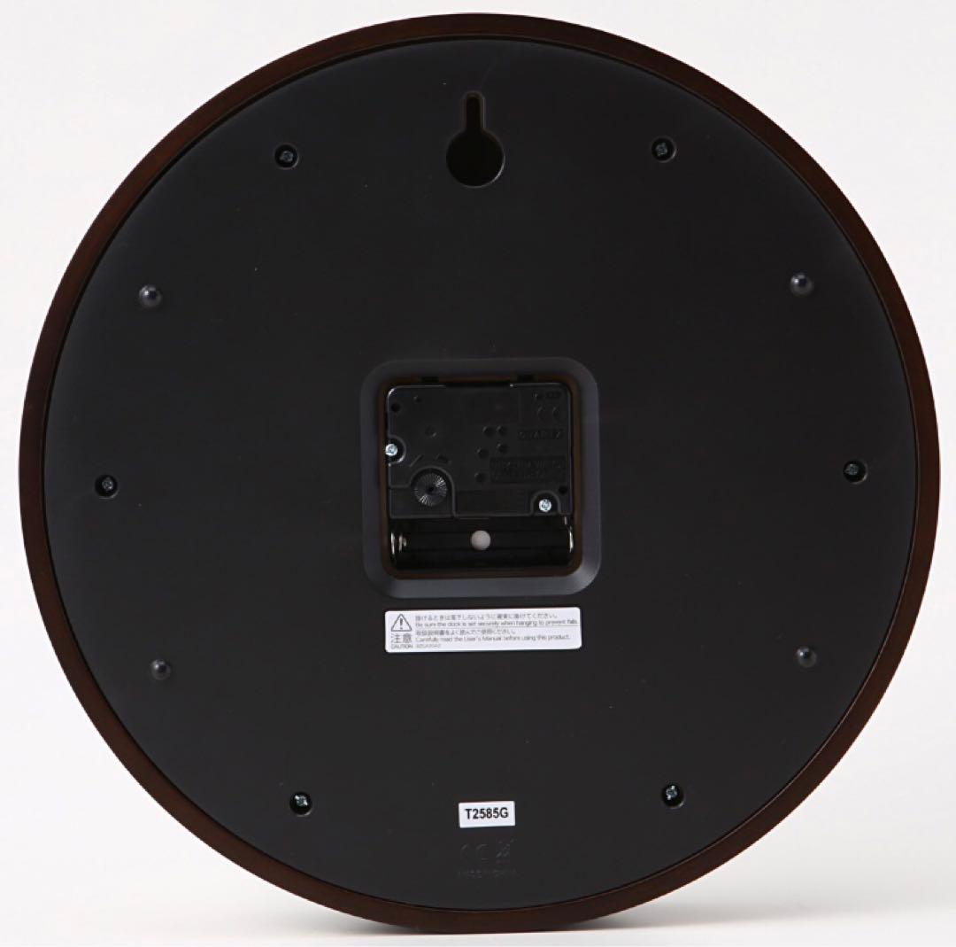 新品★無印良品 アナログ時計・大　掛時計・ブナ材 ダークブラウン 掛け時計 木目