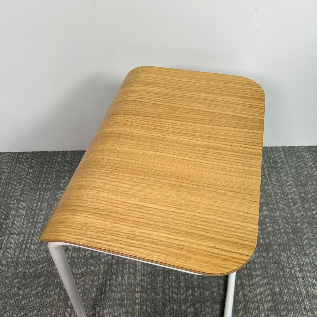 ②Knoll/ノル トボガン プルアップテーブル　ホワイトxホワイトオーク