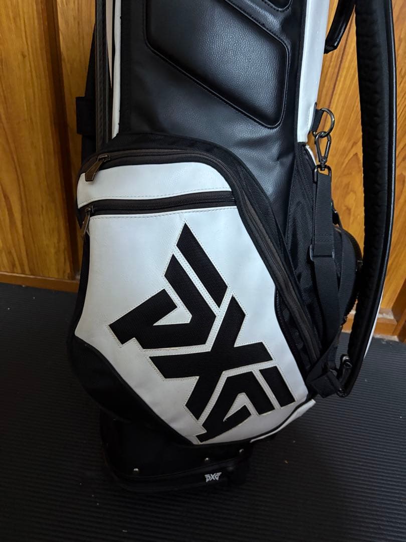 PXG キャディバッグ 白黒 バッグのみ