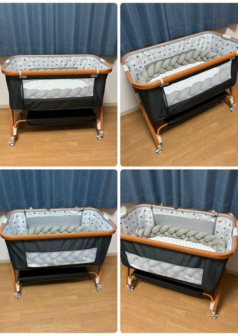 ベビーベッド 添い寝 ミニ 持ち運び ゆりかご 蚊帳ベット インベット セット
