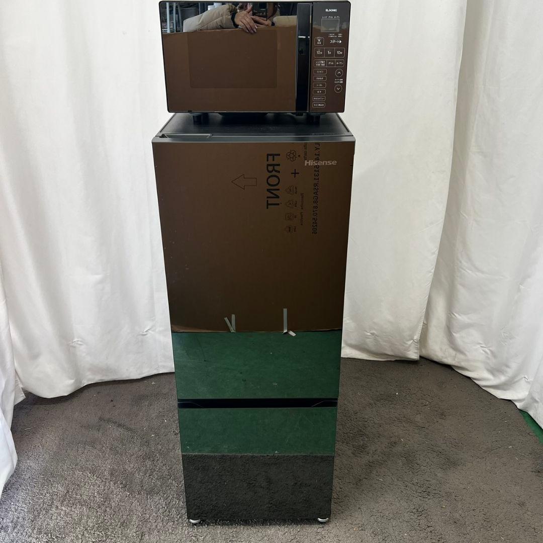 125 冷蔵庫　レンジ　一人暮らし　家電セット　黒　小型　安い　設置無料