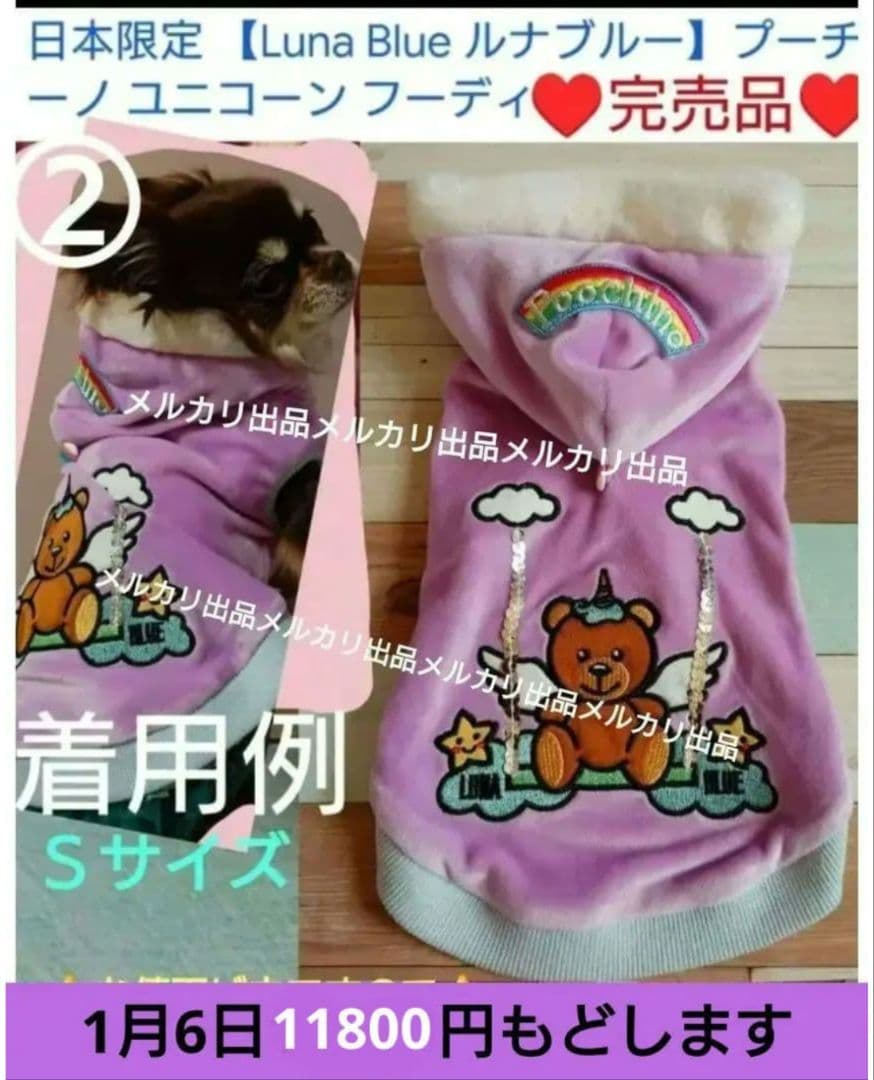 Luna Blue　ルナブルー　パーカー　ユニコーンフーディ　日本限定　Ｓ
