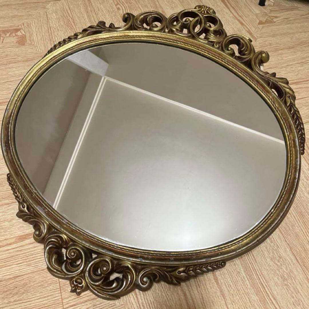 アンティーク バロックスタイル ゴールドミラー アンティークミラー高級壁掛け