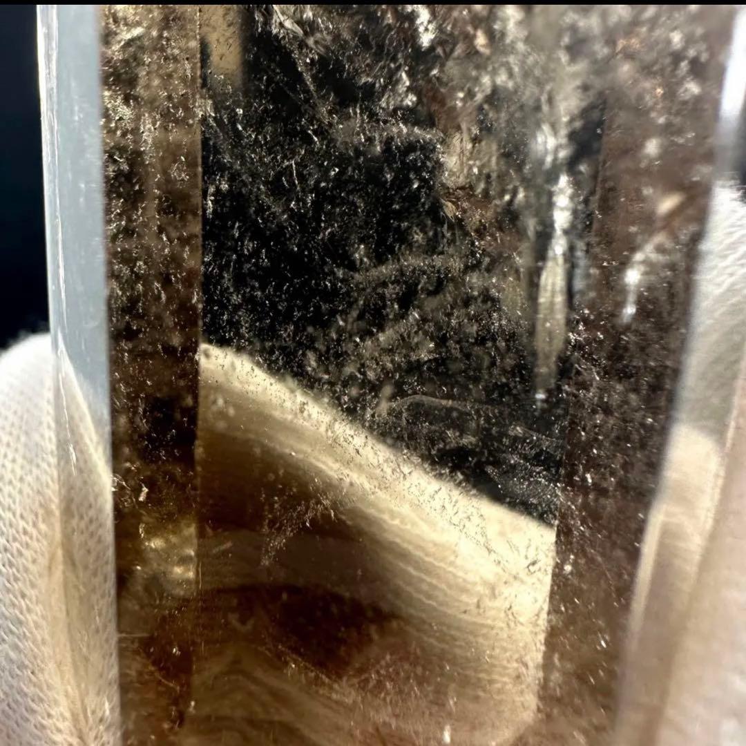 【金運· 魔除 】ルチルクォーツ ☆虹☆スモーキークォーツダブルポイントA950