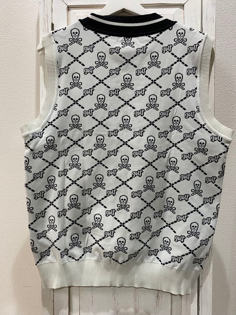 MARK & LONA スカル柄　ニットベスト