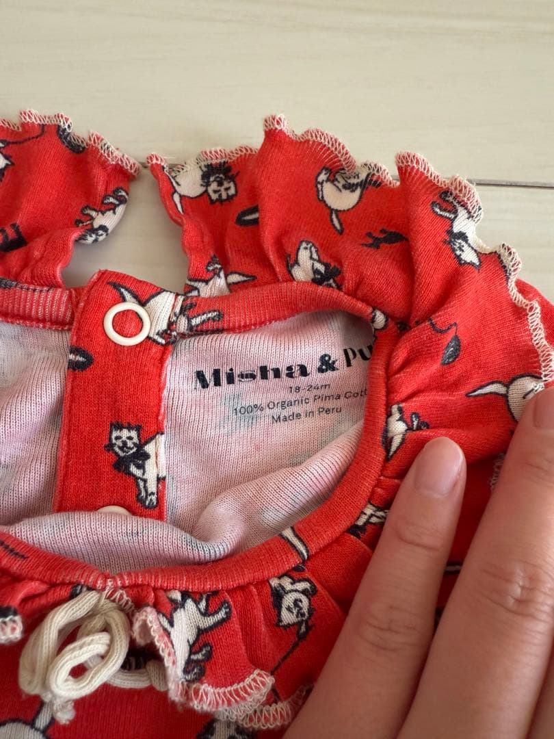 misha & puff 猫ロンパ 18-24m