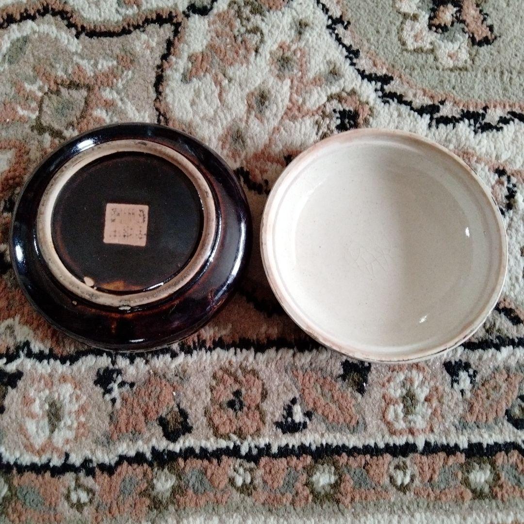 中国骨董陶芸【中国磁州窯朱肉印合(在銘)】60年以上旧蔵した希少珍貴コレクション