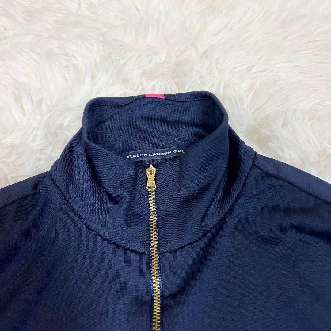ラルフローレン ゴルフ 長袖 スポーツウェア ハーフジップ ポニーロゴ 刺繍 紺