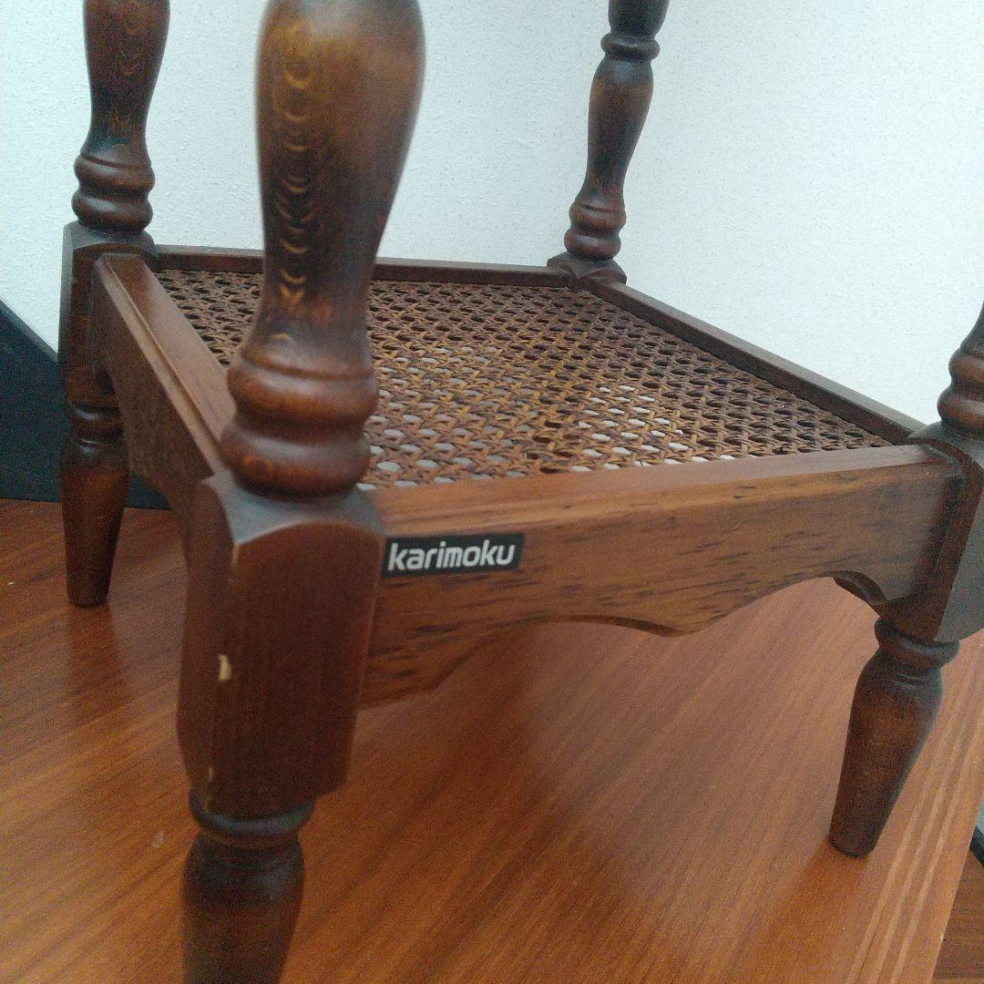 カリモク家具 コロニアル 花台電話台 ランプ台アンティーク調 クラシカル家具