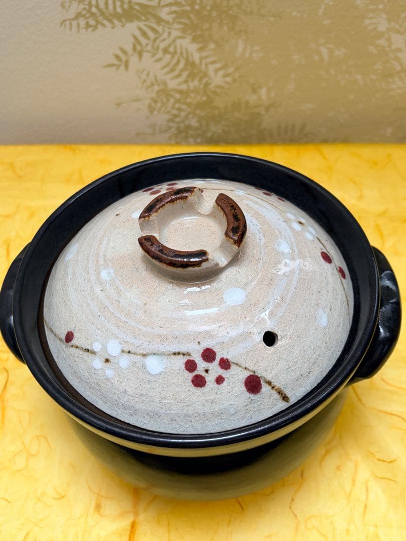 たち吉 ごはん鍋 土鍋 二合炊き しだれ梅 日本製 未使用品