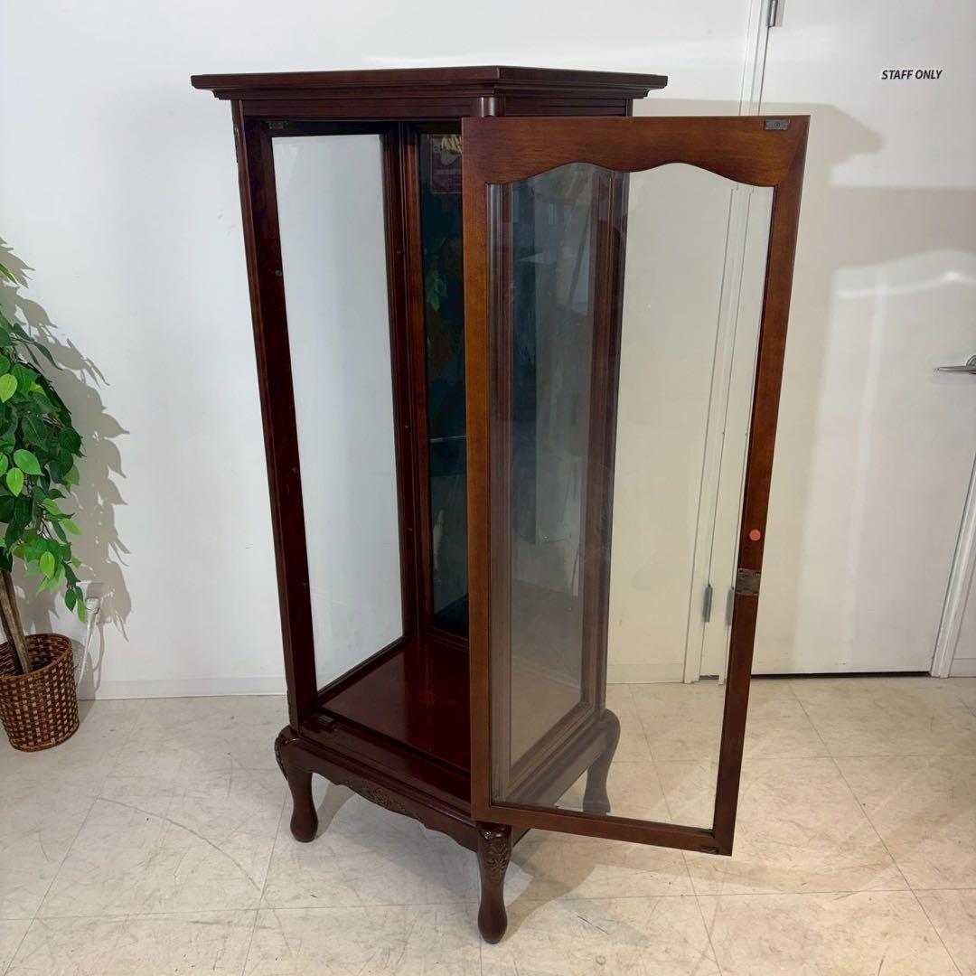 縦型 キュリオケース　ガラスケース ショーケース 飾り棚 ディスプレイ棚