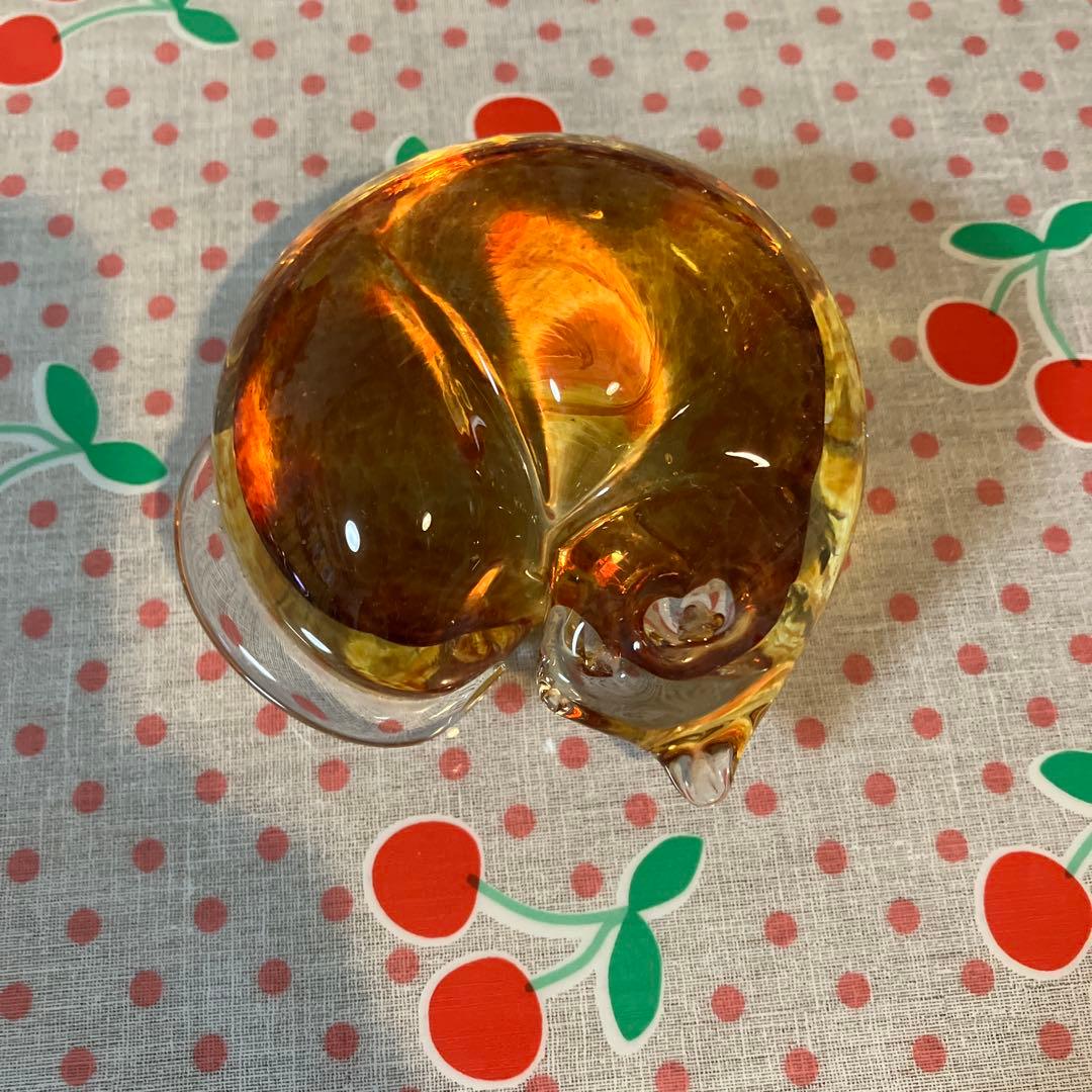 ☆ペーパーウエイト　ねこ　ガラス☆