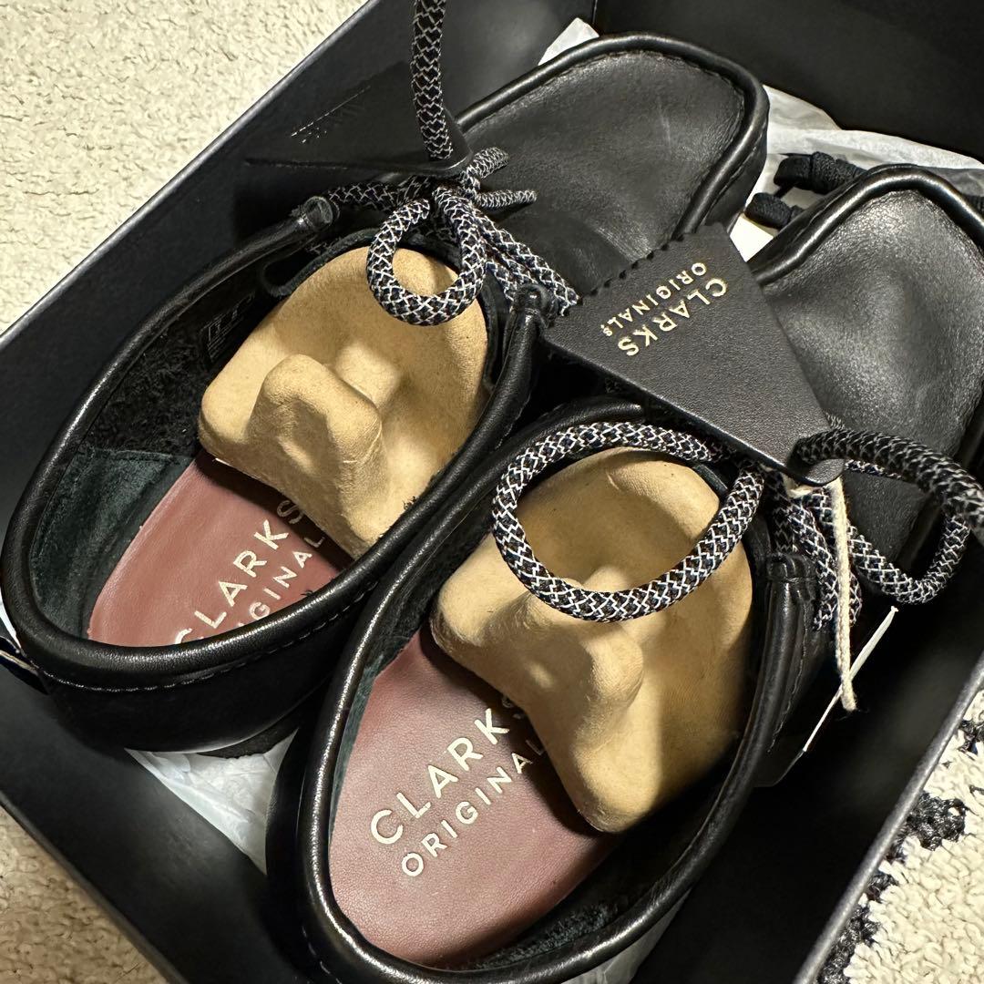 クラークス　ワラビー　オールレザー　ブラック　41 美品