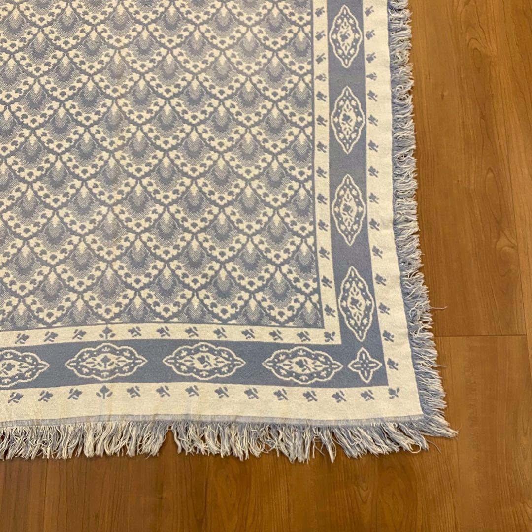 ヴィンテージ 北欧調 ゴブラン織り ラグ 大判 両面配色 140×120