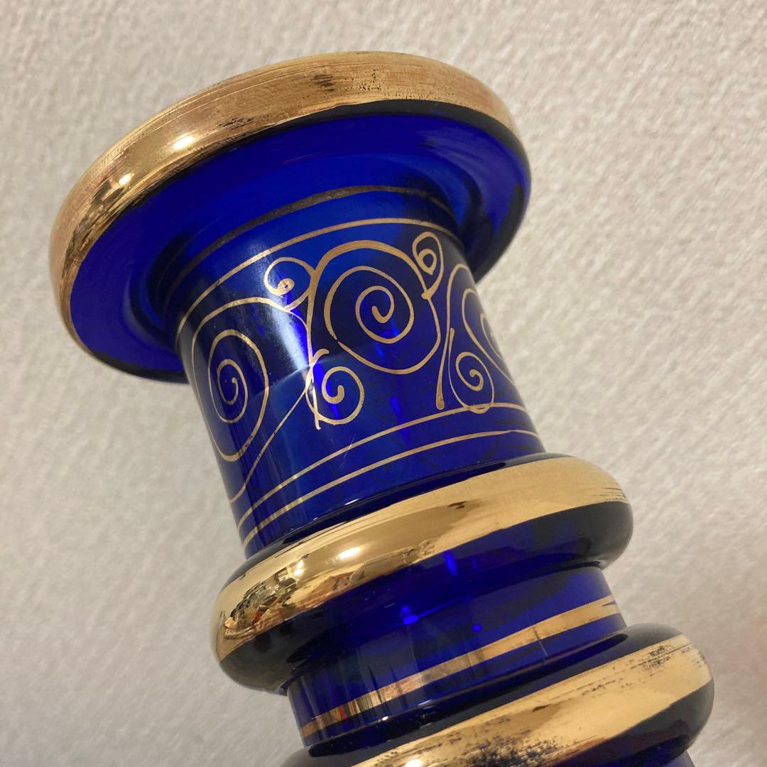 ボヘミアングラス　デキャンタ　珍品　特大　切り子　ヴィンテージ