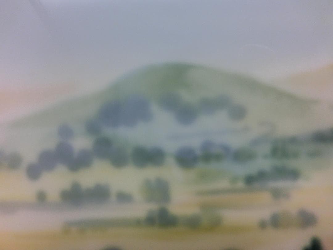 【マイセン】ドイツ丘陵風景・陶板画（値下げ再出品）