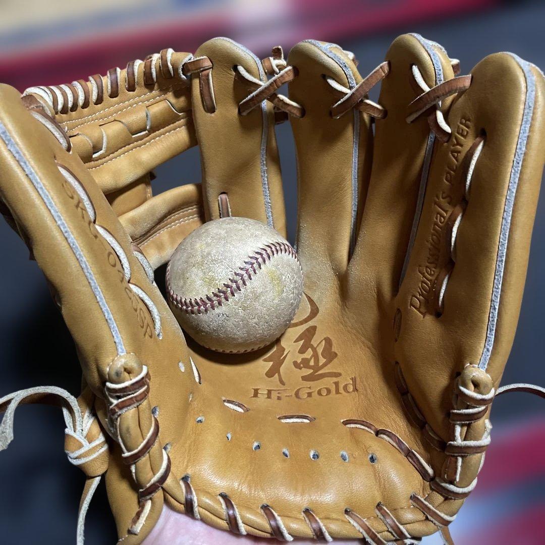 f*X様 Hi-Gold プロフェッショナルモデル 硬式グローブ 右投げ用 タン