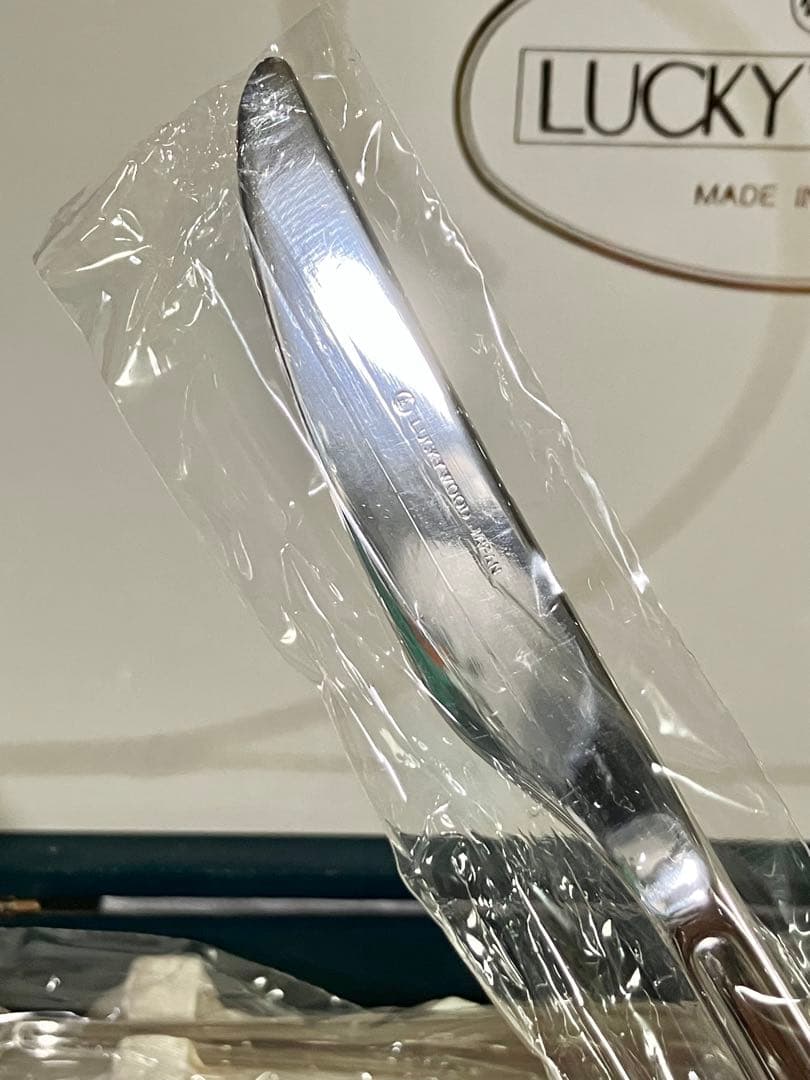 未使用 ラッキーウッド カトラリーセット25本 スプーン フォーク ナイフ　①