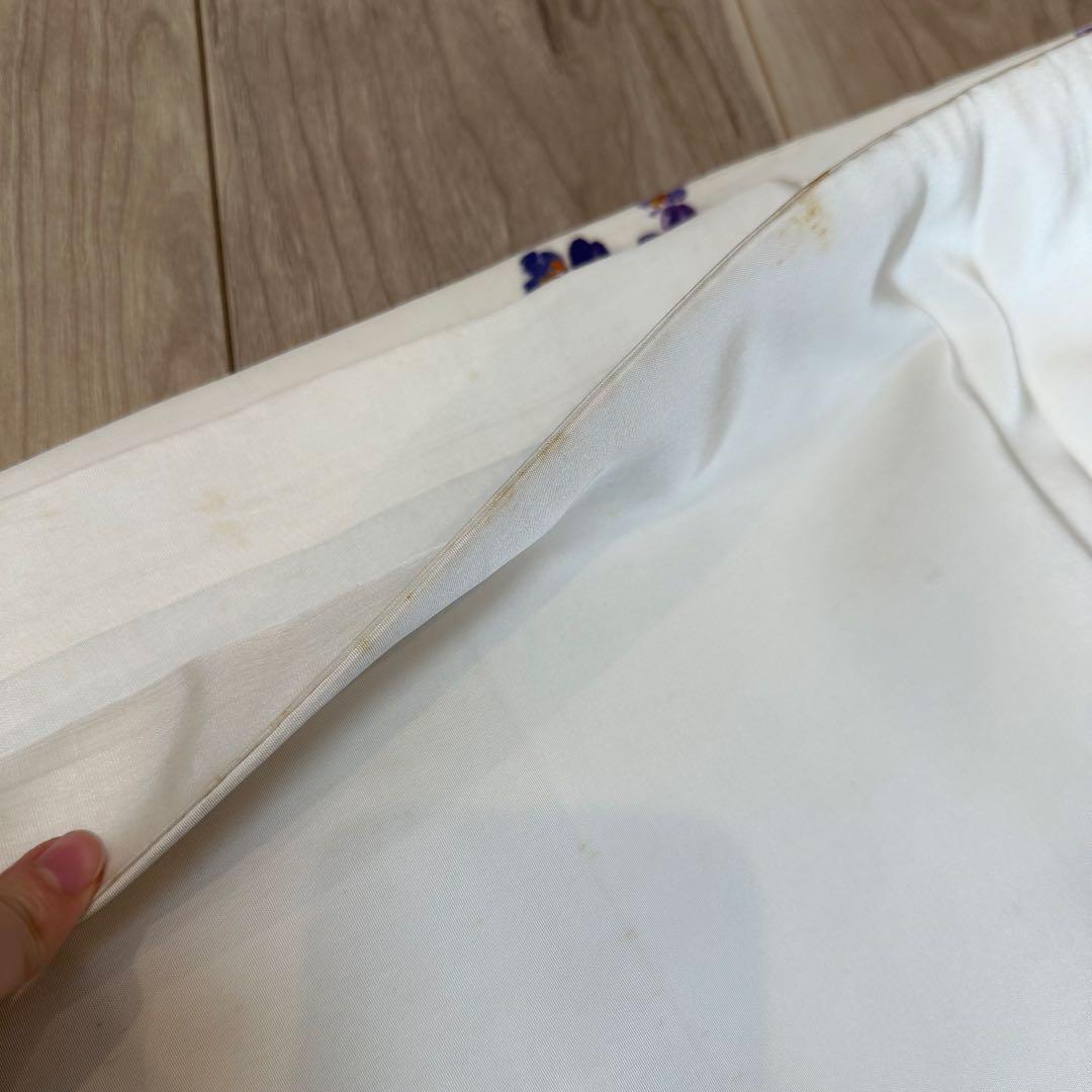 ヴィンテージ　正絹　着物 和服　袋帯　手書き 386 大輪の菊　赤紫　緑