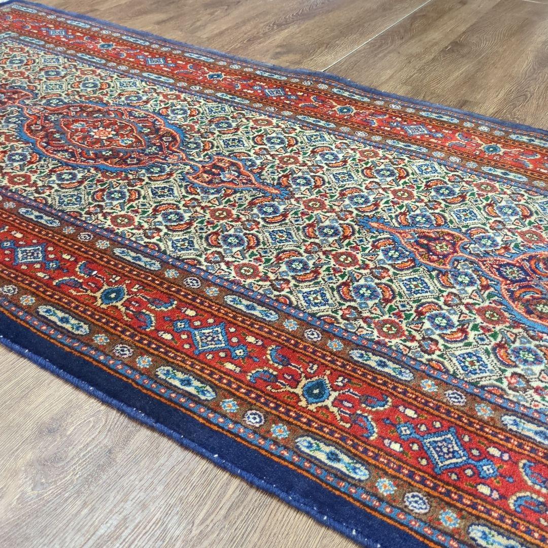 ヴィンテージラグ　ペルシャ絨毯　ムード　 手織り絨毯　ウール　コットン