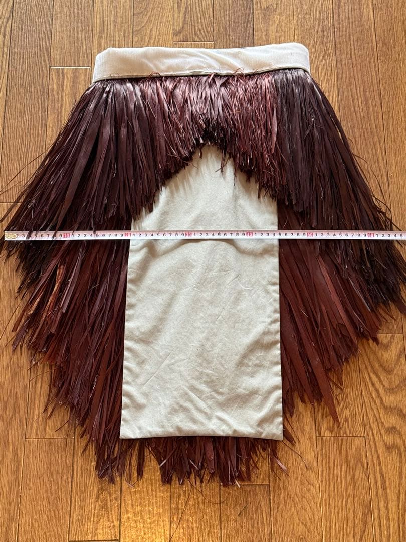 タヒチアンダンス　マロ　ショートモレ　茶色　グレー　ウエスト加工あり　衣装