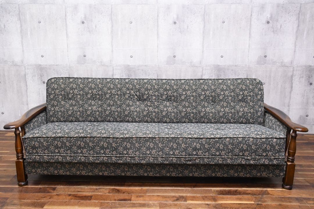 ECK119 カリモク コロニアル ソファベッド 3人掛け スリーピングソファ