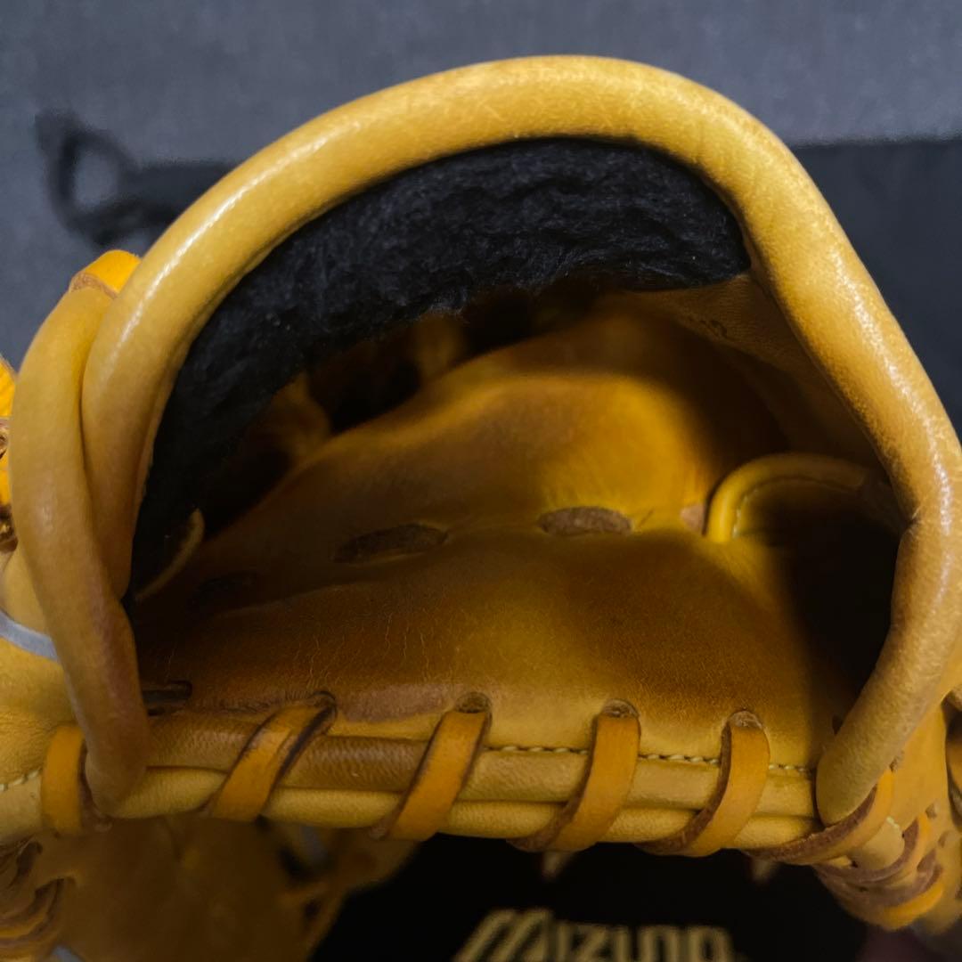 Mizuno 硬式 イエロー 野球グローブ 大人用 90