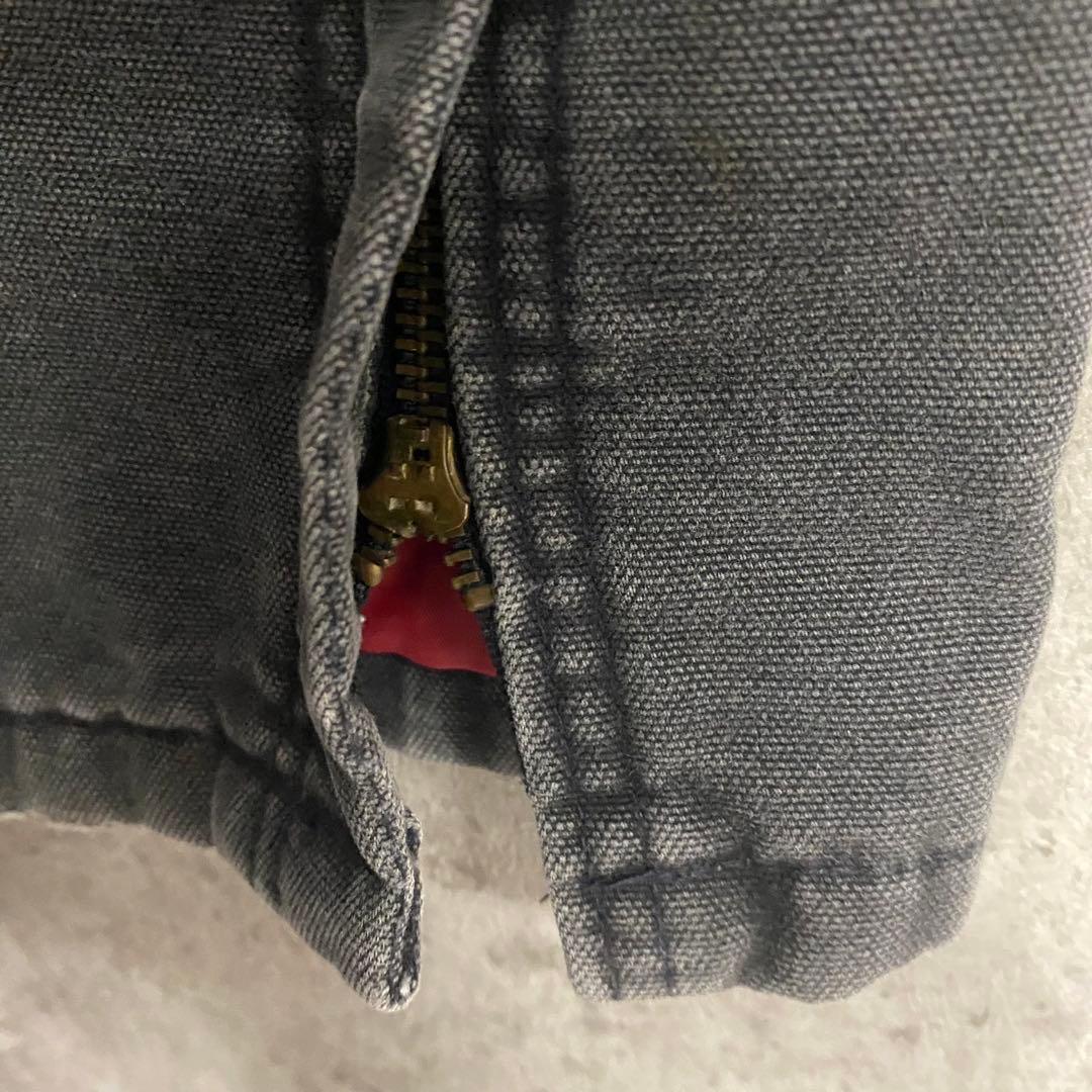 レア USA製90s古着○カーハート オーバーオール ブラック W38×L30