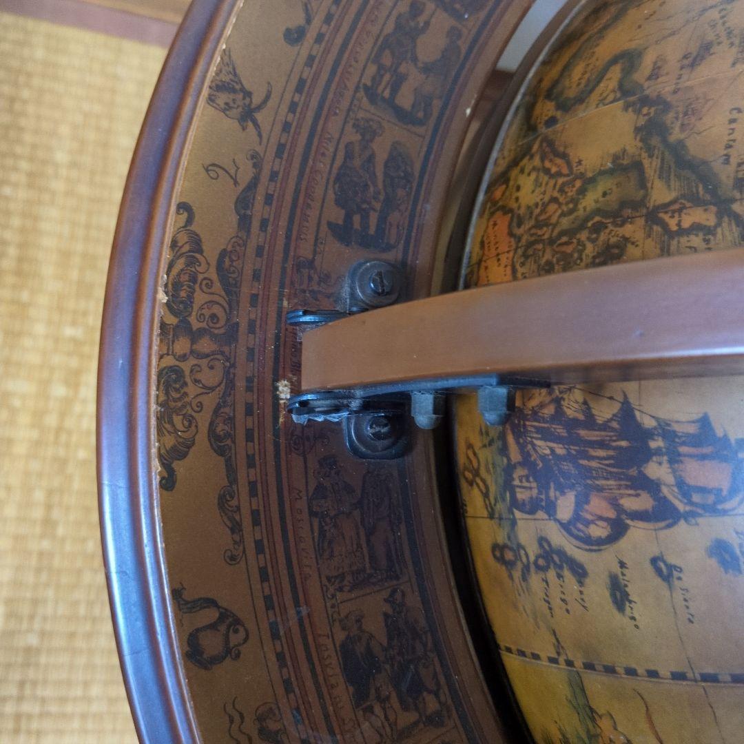 イタリア製地球儀 ワインラック キャスター付＊難有り