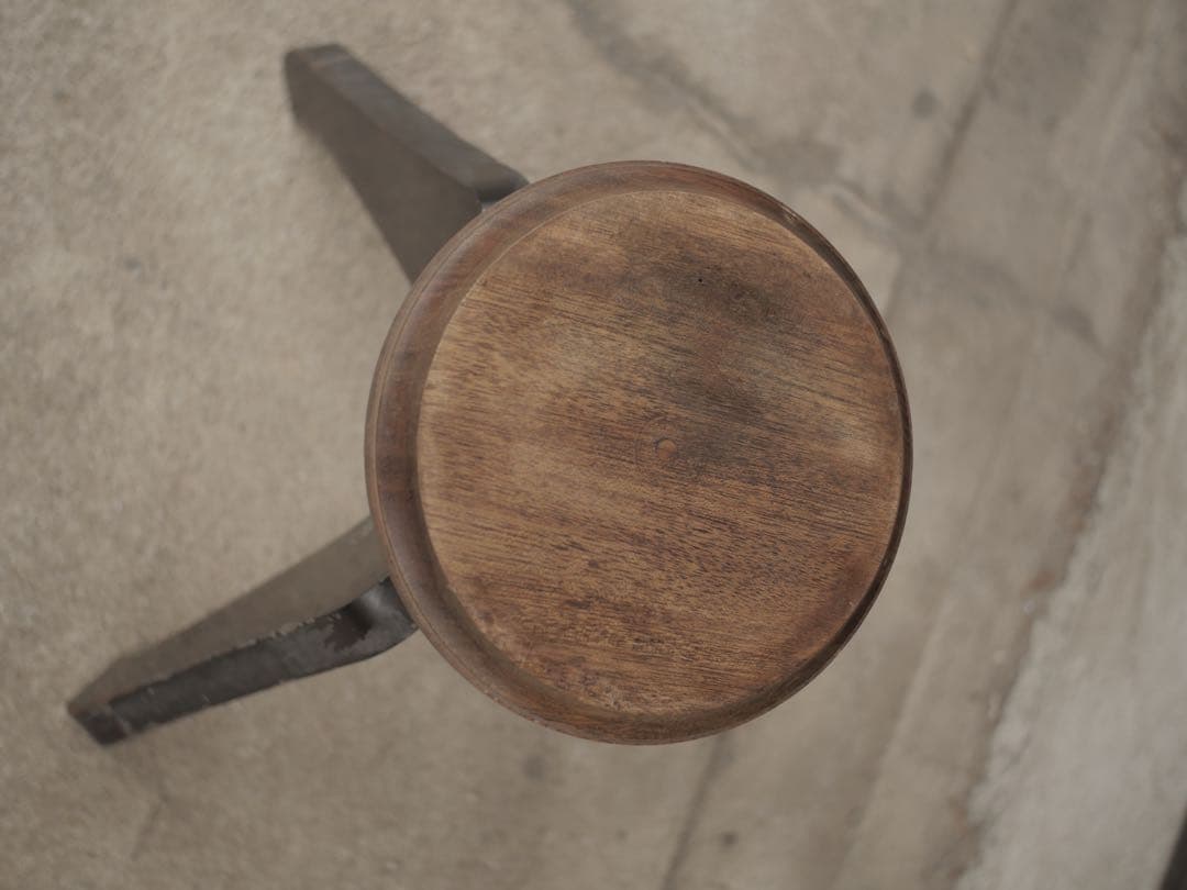 スツール　昇降可能　椅子　サイドテーブル古家具　古道具　アンティーク　昭和レトロ