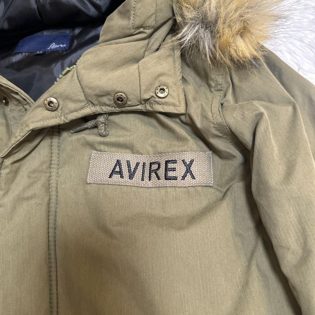 AVIREX アヴィレックス ファー付き モッズコート 中綿 オリーブ カーキ
