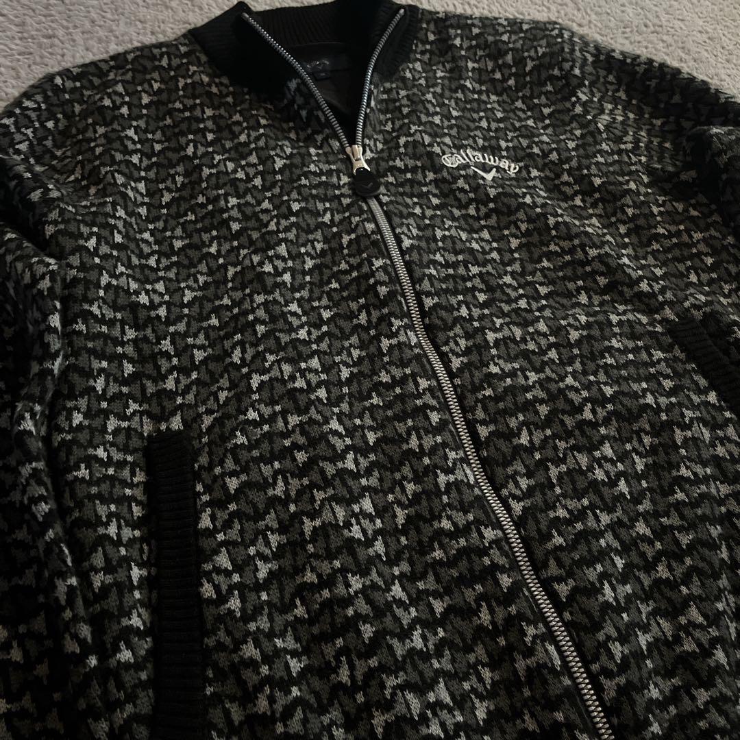 【超美品】Callawayジップジャケットブラック/グレー 美品 ゴルフスポーツ