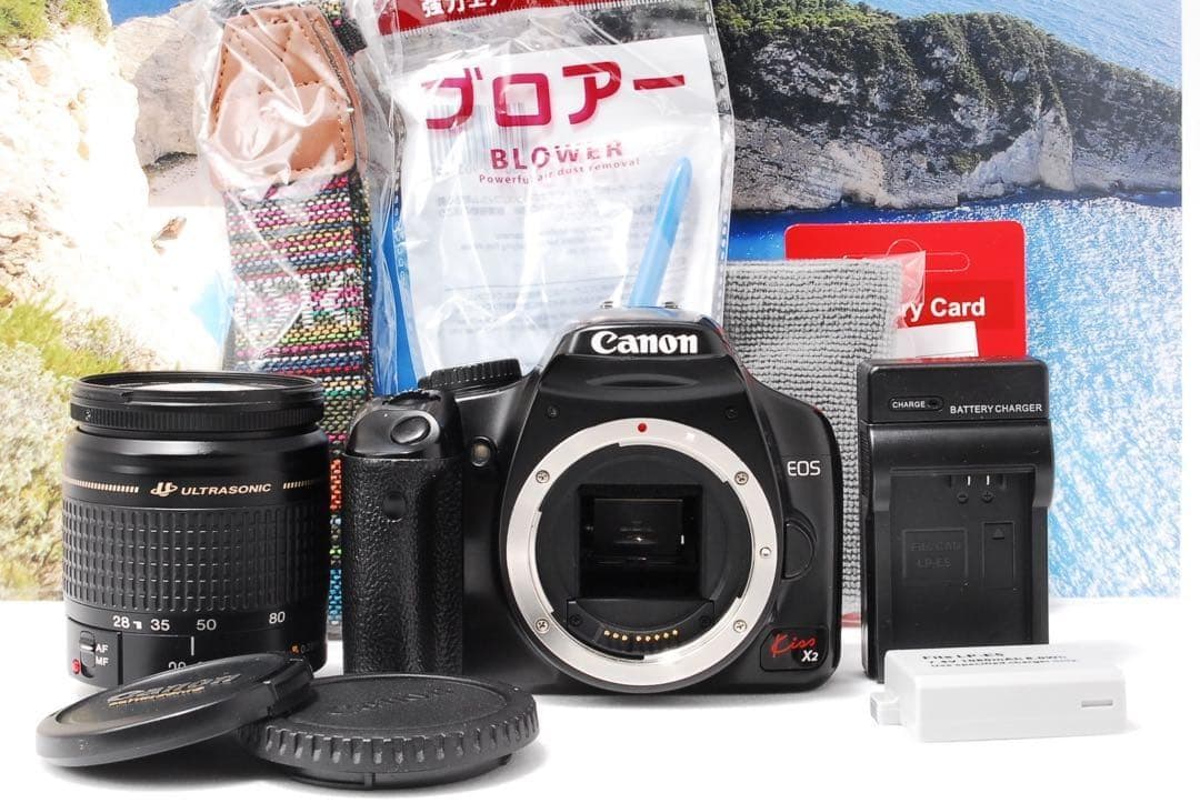 ✨Canon Kiss X2 ✨届いてすぐ使える❤️初心者にぴったり♪一眼レフ