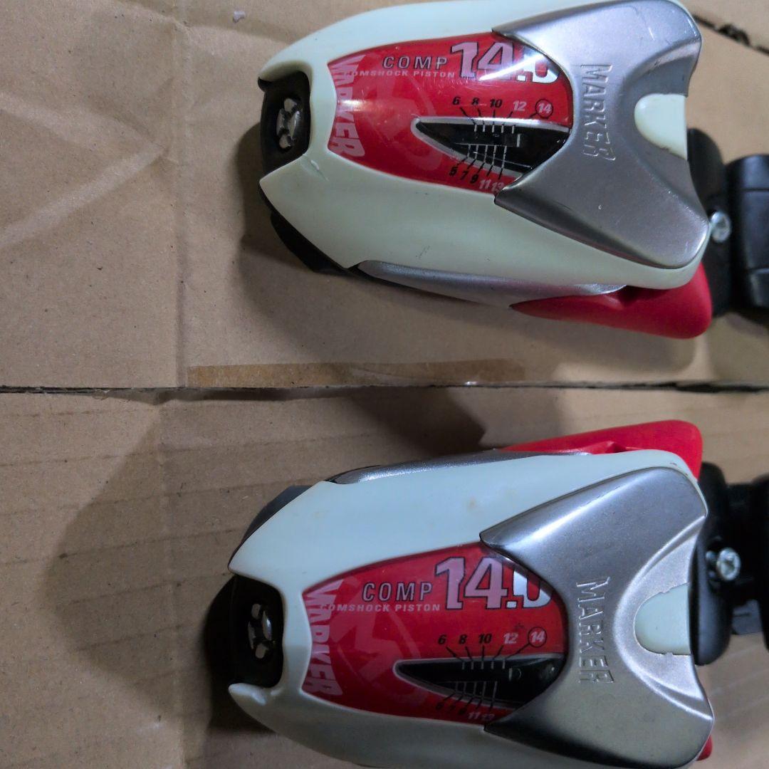 マーカーコンプ14 スキー ビンディング 赤白